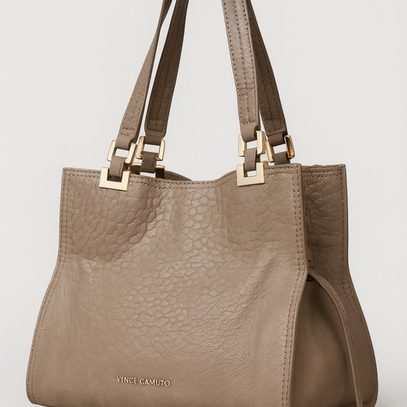 Vince Camuto Brownish Grey Colored Textured Tote - Picture 2 of 4
